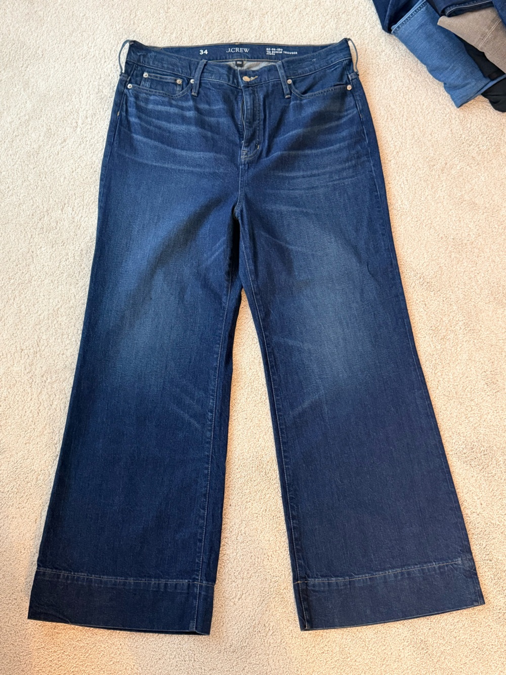 J. Crew Women's Dark Indigo Wide-Leg Jeans